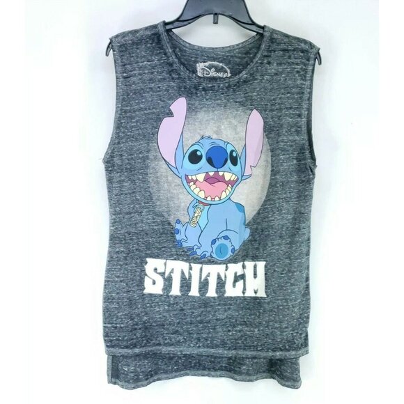 Disney Sleeveless T Shirt Stitch Women's Size XL Gray (B) - Picture 1 of 7